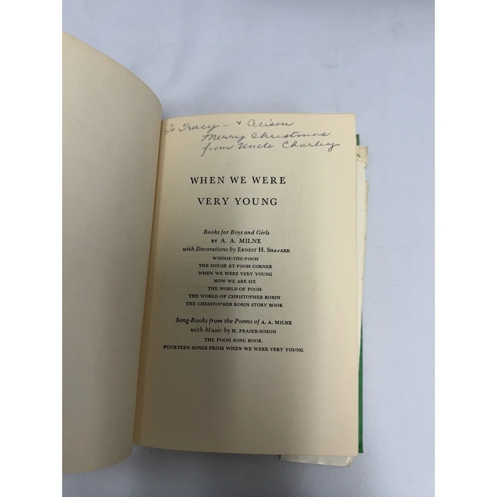 A A Milne Book Lot Winnie the Pooh When We Were Very Young 1924 1926